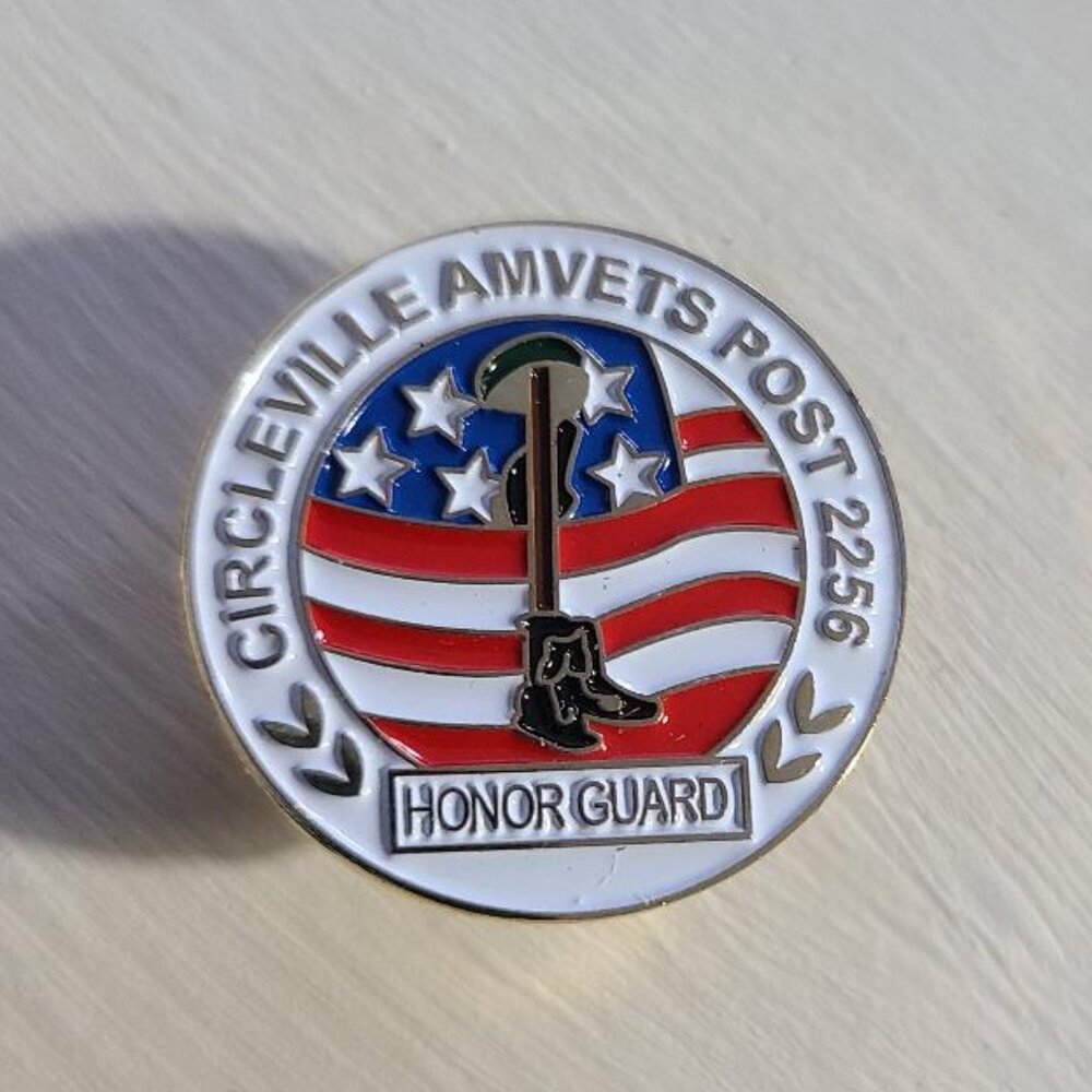 Circleville OH Amvets Honor Guard Lapel Jacket Pin
